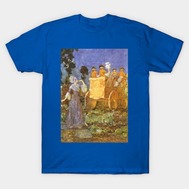 Vintage Fairy Tales, Cinderella in Her Golden Coach T-Shirt by MasterpieceCafe